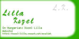 lilla kszel business card